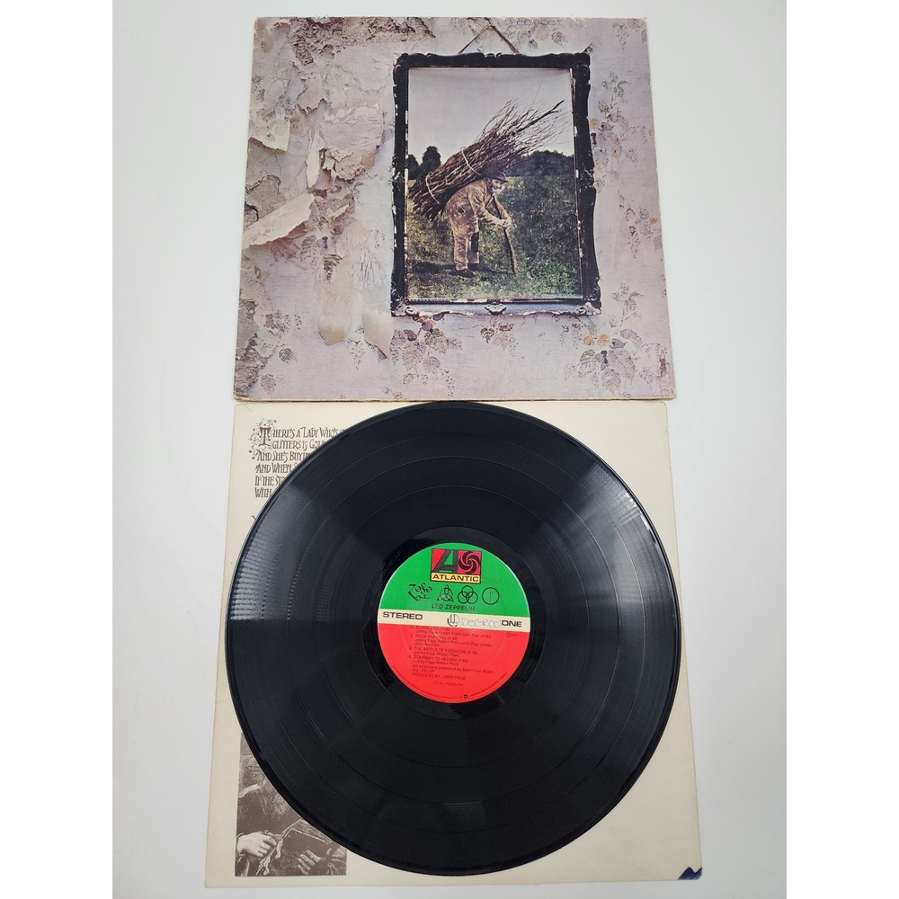 Vintage Zeppelin IV Zoso Vinyl Record Album Atlantic SD 19129 Classic Rock PR